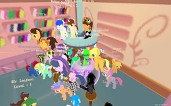 Size: 1280x800 | Tagged: safe, oc, oc only, legends of equestria, 3d, clusterfuck, crowd, hack, too many ponies