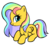 Size: 628x559 | Tagged: safe, artist:kaji-tanii, oc, oc only, oc:rainbow glow, pegasus, pony, commissioner:coreypeters163, female, filly, foal, folded wings, lying down, multicolored hair, offspring, parent:fluttershy, parent:oc:lightning bolt, parents:canon x oc, parents:flutterbolt, prone, rainbow hair, simple background, solo, transparent background, wings