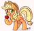 Size: 1400x1300 | Tagged: safe, artist:bloodorangepancakes, artist:notenoughapples, applejack, g4, apple, collaboration, female, food, solo, that pony sure does love apples