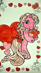 Size: 2121x3771 | Tagged: safe, pinkie pie (g3), g3, colored, cute, female, heart, high res, solo