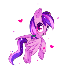 Size: 1000x1000 | Tagged: safe, artist:ipun, oc, oc only, oc:moonlight blossom, heart eyes, simple background, solo, transparent background, wingding eyes