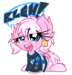 Size: 2500x2599 | Tagged: safe, artist:starlightlore, oc, oc only, oc:almond bloom, :p, bleh, cute, high res, lorehoshiko is trying to murder us, simple background, solo, tongue out, transparent background