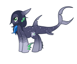 Size: 4000x3333 | Tagged: safe, artist:starlightlore, oc, oc only, oc:neptune, original species, shark pony, cute, simple background, solo, transparent background