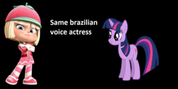 Size: 1100x552 | Tagged: safe, twilight sparkle, g4, actress, bianca alencar, brazil, exploitable meme, meme, movie, same voice actor, taffyta muttonfudge, wreck-it ralph