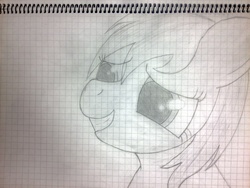 Size: 3264x2448 | Tagged: safe, artist:gentlecolt, rainbow dash, g4, female, graph paper, high res, monochrome, solo, traditional art