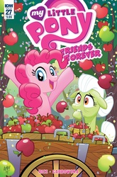 Size: 1054x1600 | Tagged: safe, artist:tony fleecs, idw, granny smith, pinkie pie, friends forever #27, g4, my little pony: friends forever, spoiler:comic, comic