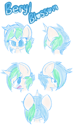 Size: 1797x3000 | Tagged: safe, artist:starlightlore, oc, oc only, oc:beryl blossom, pony, unicorn, :t, bust, frown, glare, hair over one eye, looking at you, portrait, raised eyebrow, reference