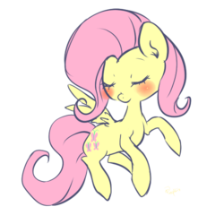 Size: 500x500 | Tagged: safe, artist:phyllismi, fluttershy, g4, eyes closed, female, flying, simple background, solo, white background