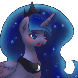 Size: 600x600 | Tagged: safe, artist:phyllismi, princess luna, g4, female, simple background, solo, white background