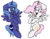 Size: 952x735 | Tagged: safe, artist:coatieyay, princess celestia, princess luna, alicorn, pony, g4, cewestia, filly, pink-mane celestia, simple background, transparent background, woona, younger