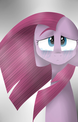 Size: 900x1395 | Tagged: safe, artist:despotshy, pinkie pie, g4, crying, female, pinkamena diane pie, solo, windswept mane