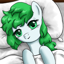 Size: 800x800 | Tagged: safe, artist:nimaru, oc, oc only, oc:winter willow, morning ponies, solo, style emulation