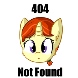 Size: 500x500 | Tagged: safe, artist:tjpones, oc, oc only, oc:sprocket, horse game, 404, http status code, portrait, solo