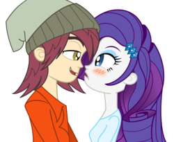 Size: 975x800 | Tagged: artist needed, safe, normal norman, rarity, equestria girls, g4, /nn/ general, background human, blushing, clothes, female, male, normity, shipping, simple background, straight, transparent background