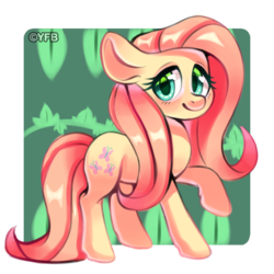 Size: 1500x1500 | Tagged: safe, artist:yellowfeatherbolt, fluttershy, g4, female, raised hoof, simple background, solo, transparent background