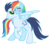 Size: 1998x1762 | Tagged: safe, artist:dianlie, rainbow dash, soarin', pony, g4, backwards cutie mark, female, injured, male, ship:soarindash, shipping, simple background, straight, transparent background