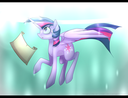 Size: 2219x1705 | Tagged: safe, artist:mp-printer, twilight sparkle, alicorn, pony, g4, female, floating, mare, scroll, solo, twilight sparkle (alicorn)