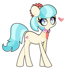 Size: 2000x2000 | Tagged: safe, artist:turtlefarminguy, coco pommel, earth pony, pony, g4, female, heart, high res, mare, simple background, solo, white background