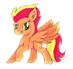 Size: 840x800 | Tagged: safe, artist:pegasski, oc, oc only, oc:firefoot, pegasus, pony, g4, male, solo