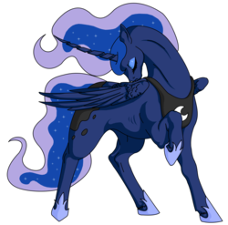 Size: 907x895 | Tagged: safe, artist:dragonixa2, princess luna, g4, eyes closed, female, raised hoof, simple background, solo, transparent background