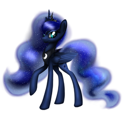 Size: 3000x2857 | Tagged: safe, artist:lauramint, princess luna, g4, female, high res, simple background, solo