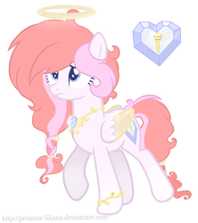 Size: 1075x1210 | Tagged: safe, artist:princess-liliana, oc, oc only, oc:liliana, pegasus, pony, halo, pegasus oc, solo, wings