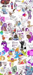 Size: 2000x4432 | Tagged: safe, artist:brainflowcrash, artist:chrispy248, artist:living_dead, artist:soulflare, artist:strangersaurus, angel bunny, apple bloom, applejack, big macintosh, derpy hooves, dj pon-3, fluttershy, gummy, opalescence, owlowiscious, pinkie pie, rainbow dash, rarity, scootaloo, spike, sweetie belle, twilight sparkle, vinyl scratch, winona, oc, oc:blackjack, alicorn, bird, dragon, duck, earth pony, griffon, owl, pegasus, pony, unicorn, yak, zombie, fallout equestria, fallout equestria: project horizons, g4, bipedal, bucket, censored vulgarity, collaboration, cowbell, dead, doctor who, drawpile disasters, emoshy, eyepatch, face down ass up, female, filly, flashdance, furry, fursuit, grawlixes, heart, helmet, imminent vore, male, mare, mlpds, mumblecore, mural, ninja, on fire, pirate, pirate fluttershy, plushie, scootachicken, sleeping, spider-man, stallion, tardis, tongue out, torn ear, twilight sparkle (alicorn), x eyes