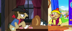 Size: 1136x502 | Tagged: safe, sheriff silverstar, appleoosa's most wanted, g4, crossover, mrs. twitcher, pip ahoy