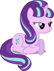 Size: 3777x5000 | Tagged: safe, artist:dashiesparkle, starlight glimmer, pony, g4, female, lidded eyes, prone, s5 starlight, simple background, smiling, solo, transparent background, vector