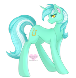 Size: 885x903 | Tagged: safe, artist:emberslament, artist:pillonchou, lyra heartstrings, pony, unicorn, g4, collaboration, colored pupils, digital art, ear fluff, female, simple background, smiling, solo, transparent background