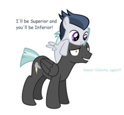 Size: 1400x1300 | Tagged: safe, artist:lunaticdawn, rumble, thunderlane, pegasus, pony, g4, brothers, colt, duo, male, reference, simple background, stallion, transformers, transparent background, wide eyes