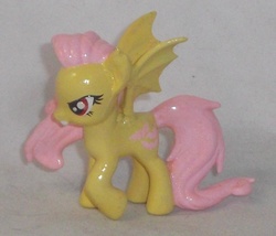 Size: 1001x857 | Tagged: safe, artist:gryphyn-bloodheart, fluttershy, bat pony, pony, g4, blind bag, customized toy, flutterbat, irl, photo, toy