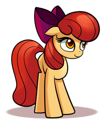 Size: 700x804 | Tagged: safe, artist:gsphere, apple bloom, g4, cute, female, red hair, red tail, simple background, solo, white background