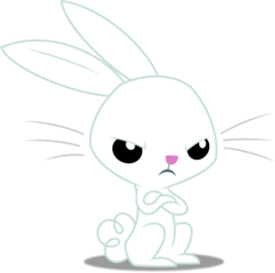 Size: 5039x5000 | Tagged: safe, artist:dashiesparkle, angel bunny, rabbit, g4, absurd resolution, crossed arms, grumpy, male, simple background, solo, transparent background, unamused, vector