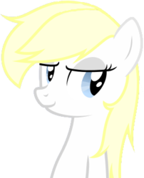 Size: 270x334 | Tagged: safe, artist:vectorfag, oc, oc only, oc:aryanne, earth pony, pony, blonde, bust, cropped, female, lidded eyes, looking away, looking back, reaction image, simple background, small resolution, smiling, smug, solo, transparent background, upper body, vector