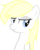 Size: 270x334 | Tagged: safe, artist:vectorfag, oc, oc only, oc:aryanne, earth pony, pony, blonde, bust, cropped, female, lidded eyes, looking away, looking back, reaction image, simple background, small resolution, smiling, smug, solo, transparent background, upper body, vector