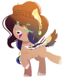 Size: 523x629 | Tagged: safe, artist:spacechickennerd, oc, oc only, deer pony, original species, solo