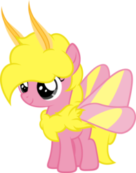 Size: 825x1047 | Tagged: safe, artist:zacatron94, oc, oc only, oc:maple rose, mothpony, original species, rosy maple moth, solo