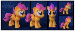 Size: 1392x574 | Tagged: safe, artist:nazegoreng, scootaloo, g4, cute, cutie mark, irl, photo, plushie, solo, the cmc's cutie marks