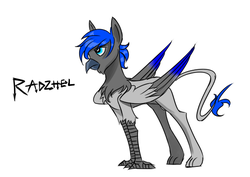 Size: 540x383 | Tagged: safe, artist:darevilponies, oc, oc only, oc:radzhel, griffon, name