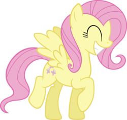 Size: 6000x5632 | Tagged: safe, artist:slb94, fluttershy, g4, absurd resolution, cute, excited, female, happy, shyabetes, simple background, solo, transparent background, vector, walking