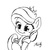 Size: 1024x1024 | Tagged: safe, artist:stardep, diamond tiara, earth pony, pony, g4, diamond, female, grayscale, monochrome, sketch, smiling, solo