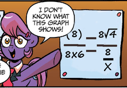Size: 438x305 | Tagged: safe, artist:brenda hickey, edit, idw, friends forever #15, g4, my little pony: friends forever, abstract, ctrl+alt+del, fancy mathematics, loss (meme), loss edit, math, outlook, what does this graph show?