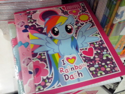 Size: 2560x1920 | Tagged: safe, rainbow dash, g4, irl, merchandise, notebook, photo, solo