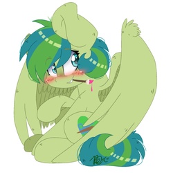 Size: 894x894 | Tagged: safe, artist:doodlehorse, oc, oc only, oc:ivybrush, cute, paintbrush