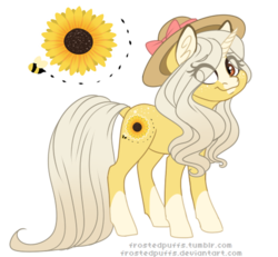 Size: 506x468 | Tagged: safe, artist:frostedpuffs, oc, oc only, oc:delicate dandelion, solo
