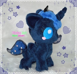 Size: 738x709 | Tagged: safe, artist:pinkuart, princess luna, pony, g4, baby, baby pony, foal, irl, photo, plushie, solo