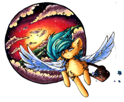 Size: 1754x1447 | Tagged: safe, artist:tay-niko-yanuciq, oc, oc only, pegasus, pony, bag, flying, simple background, solo, transparent background