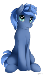 Size: 1370x2377 | Tagged: safe, artist:conrie, derpibooru exclusive, oc, oc only, oc:double colon, pony, unicorn, simple background, sitting, solo, transparent background