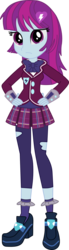 Size: 553x1999 | Tagged: safe, artist:perplexedpegasus, mystery mint, equestria girls, g4, my little pony equestria girls: friendship games, alternate clothes, background human, clothes, crystal prep academy, crystal prep academy uniform, female, school uniform, solo